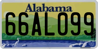 AL license plate 66AL099