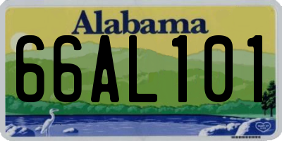 AL license plate 66AL101