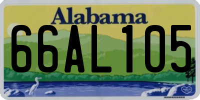 AL license plate 66AL105