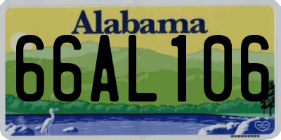 AL license plate 66AL106