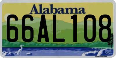 AL license plate 66AL108
