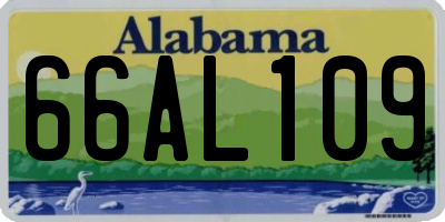 AL license plate 66AL109