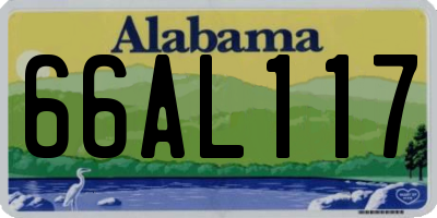 AL license plate 66AL117
