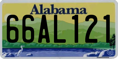 AL license plate 66AL121