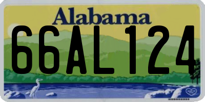 AL license plate 66AL124