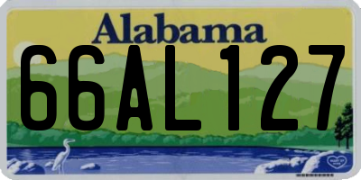 AL license plate 66AL127