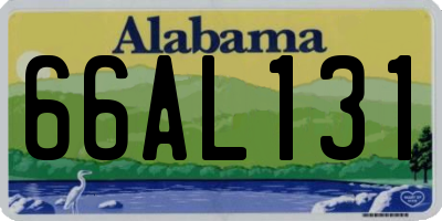 AL license plate 66AL131