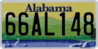 AL license plate 66AL148