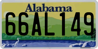 AL license plate 66AL149