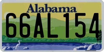 AL license plate 66AL154