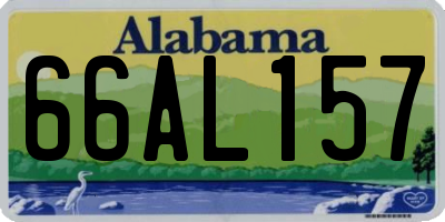 AL license plate 66AL157