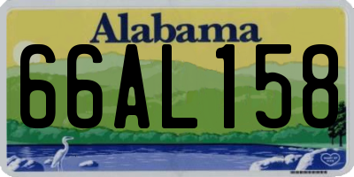 AL license plate 66AL158
