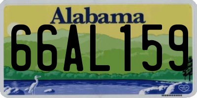 AL license plate 66AL159