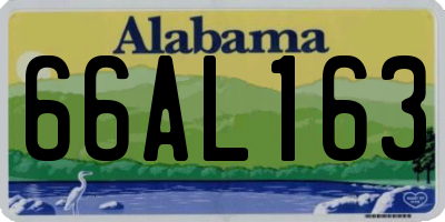 AL license plate 66AL163