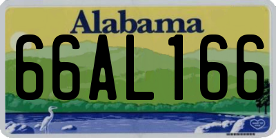 AL license plate 66AL166