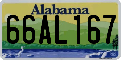 AL license plate 66AL167