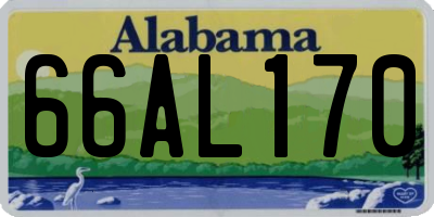 AL license plate 66AL170