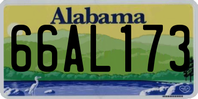 AL license plate 66AL173