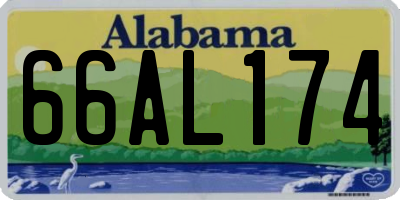 AL license plate 66AL174