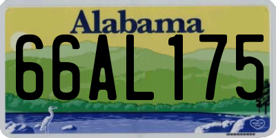 AL license plate 66AL175