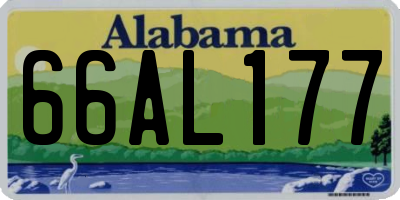 AL license plate 66AL177