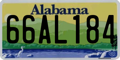 AL license plate 66AL184