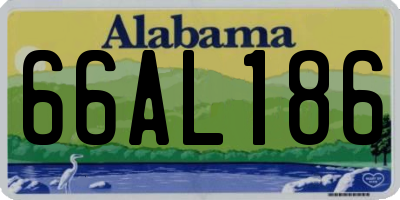 AL license plate 66AL186
