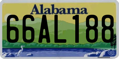 AL license plate 66AL188