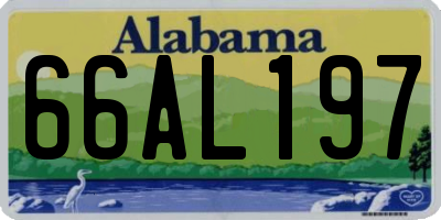 AL license plate 66AL197