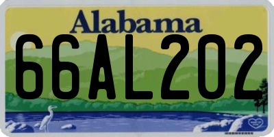 AL license plate 66AL202