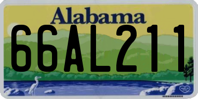 AL license plate 66AL211