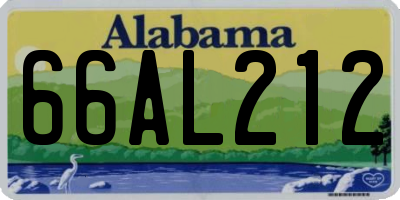 AL license plate 66AL212