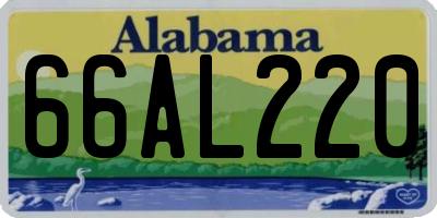 AL license plate 66AL220