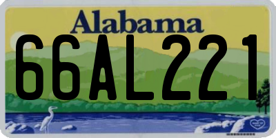 AL license plate 66AL221