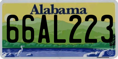 AL license plate 66AL223