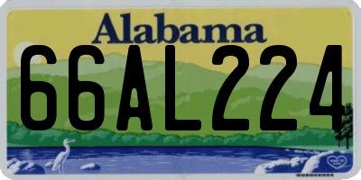 AL license plate 66AL224