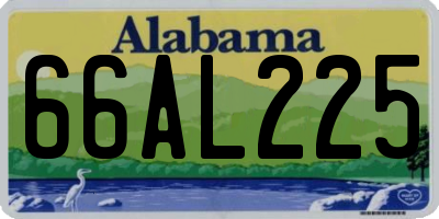 AL license plate 66AL225