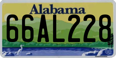 AL license plate 66AL228