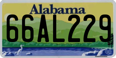AL license plate 66AL229