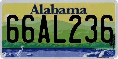 AL license plate 66AL236