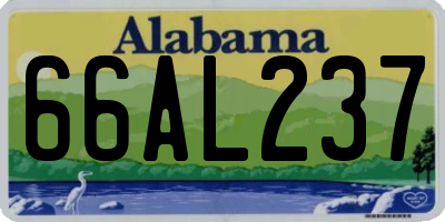 AL license plate 66AL237