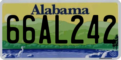 AL license plate 66AL242