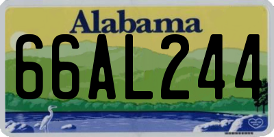 AL license plate 66AL244