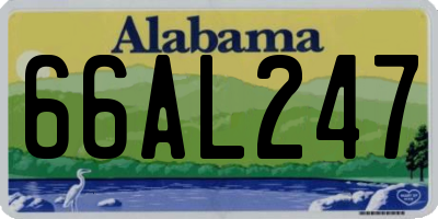 AL license plate 66AL247