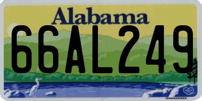 AL license plate 66AL249