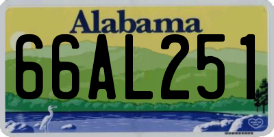 AL license plate 66AL251
