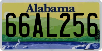 AL license plate 66AL256