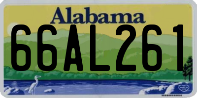 AL license plate 66AL261