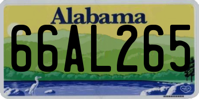 AL license plate 66AL265