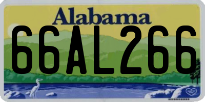 AL license plate 66AL266